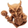 The Warlock Owl Figurine – Arcane Owl Wizard with Staff & Robes – Owls & Dragons Collection – Paintable Fantasy Miniature – 3D Printed in Canada — 3D Printed Collectible by 3DCentral