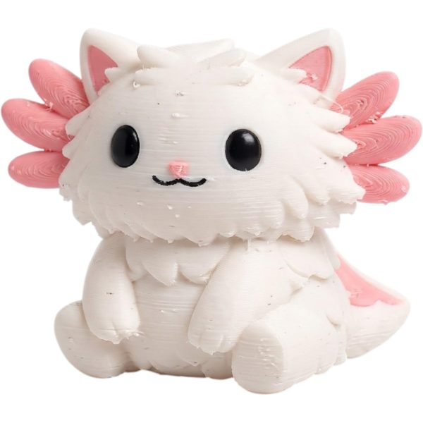 Persian Cat Axolotl Hybrid Figurine