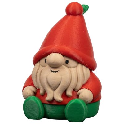 Spaghetti Gnome Figurine – Whimsical Red-Hat Gnome Sculpture for Shelf, Desk or Garden Display – Fantasy Decor Collectible for Adults & Teens