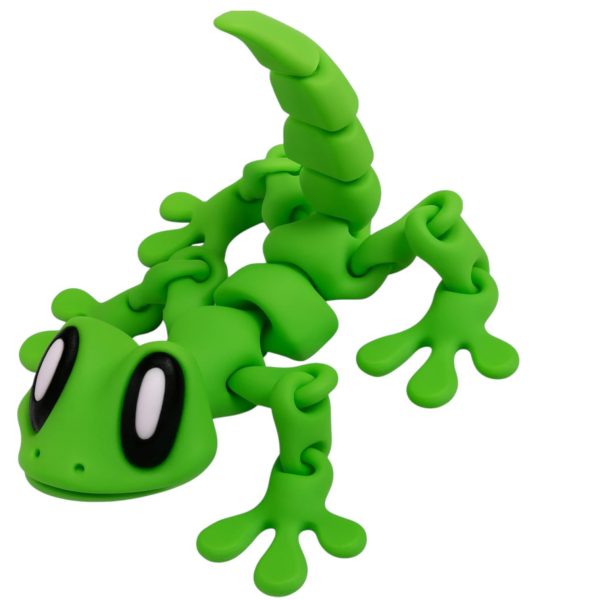 Green Magnetic Gecko Collectible Figurine - 3D printed collectible