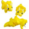 Mini Triceratops Figurines Pack of 3 | Cute Yellow Dinosaur Models for Desk Décor, Collecting & Painting – 3D Printed in Canada — 3D Printed Collectible by 3DCentral