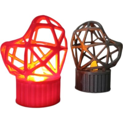 Wire Heart Candle Holder – Modern Geometric Votive Shell for LED Tealights (LED Not Included) – 3D Printed in Canada — 3D Printed Collectible by 3DCentral