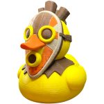Voodoo Mask Duck Figurine – Tribal-Inspired Duck Sculpture for Collectors & Gamers