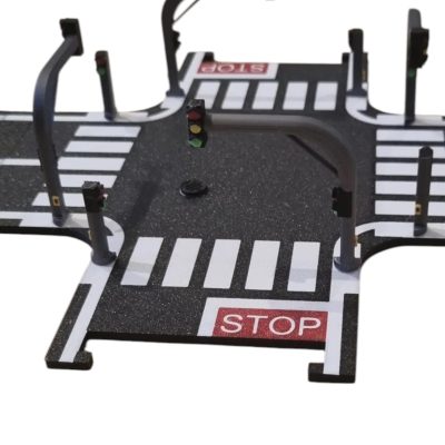 Modular Road & Intersection Tile Set for Hot Wheels – 3D Printed Road Plates with Crosswalks, Stop Signs & Traffic Lights – Expansion Accessory for Die-Cast Tracks – 3D Printed in Canada — 3D Printed Collectible by 3DCentral