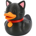 Black Cat Duck Collectible Figurine - Unique Desk Decor for Collectors - Gift for Adults