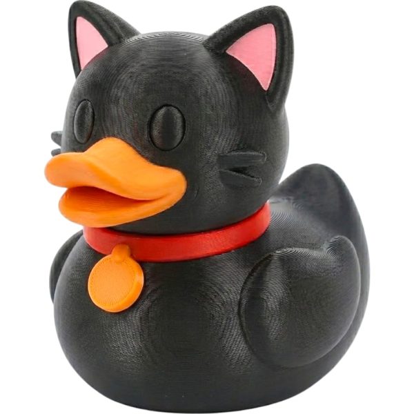 Black Cat Duck Collectible Figurine - 3D printed collectible