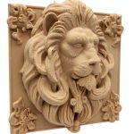 Framed Lion Relief Wall Art
