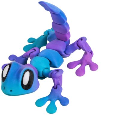 Articulated Magnetic Blob Gecko Collectible – Flexible Lizard Desk Toy & Fridge Magnet Décor – Anxiety Relief Sensory Gift for Teens & Adults – 3D Printed in Canada (Dreamland)