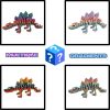 Skeleton Stegosaurus Figurine — 3D Printed Articulated Figurines by 3DCentral