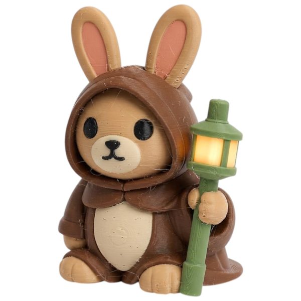 Hermit Bunny Collectible Figurine – Unique Desk Decor for Adults
