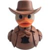 Western Sheriff Duck Figurine – Funny Cowboy Duck for Dashboard, Desk, and Ducking Jeeps – Wild West Collectible Décor Gift – PLA Eco-Friendly – 3D Printed in Canada — 3D Printed Collectible by 3DCentral