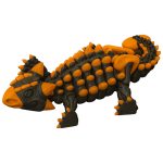 Articulated Skeleton Ankylosaurus Figurine – Flexi Dino Collectible Gift for Dinosaur Lovers, Desk Display, and Shelf Decor – 3D Printed in Canada (Shadow Ember)