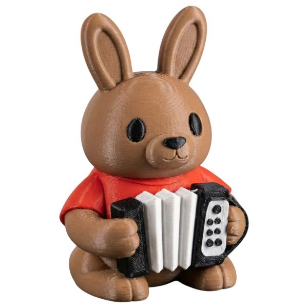 Lapin musicien à l&rsquo;accordéon figurine