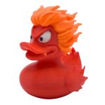 Heat Miser Duck Figurine - Red Rubber Duck for Dashboard, Car & Jeep - Collectible Ducks for Ducking & Cruise Ship Hiding - Unique Fire Character Gift