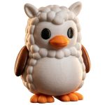 Alpaca Penguin Figurine – Quirky Animal Collectible Display Piece for Figurine Collectors & Desk Decor – Cute 3D Printed Creature for Teens & Adults
