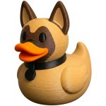 Belgian Malinois Duck Collectible Figurine - Unique Desk Decor for Dog Lovers for Adults