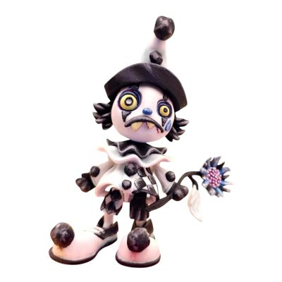 Articulated Sad Clown Figurine – Gothic Desk Fidget for Teens & Adults – Stress Relief & Collectible – 3D Printed in Canada — 3D Printed Collectible by 3DCentral