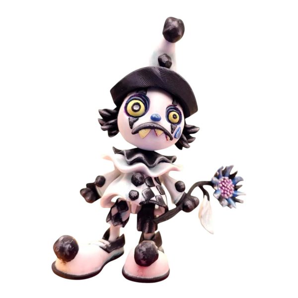 Articulated Sad Clown Figurine – Gothic Desk Collectible for Teens & Adults – Decorative Display & Collectible — possible Mystery Box item