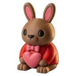 The Lover Bunny Figurine – Cute Romantic Bunny Holding Heart, Adorable Valentine's Day Shelf Decor, Love Gift for Couples & Collectors