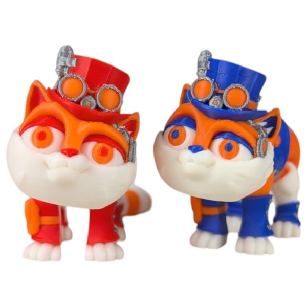 Chat steampunk articulé