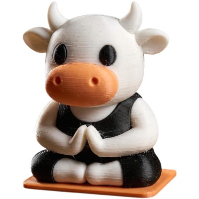 Yoga Cow Collectible Figurine – Unique Desk Decor for Adults — 3D Printed Figurines by 3DCentral