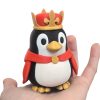 Royal Penguin Figurine with Crown and Cape — 3D Printed Penguins by 3DCentral