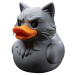 Persian Cat Duck Figurine – Unique Duck Hybrid Collectible for Display & Gifting – Quirky Cat Lover Decor Accent