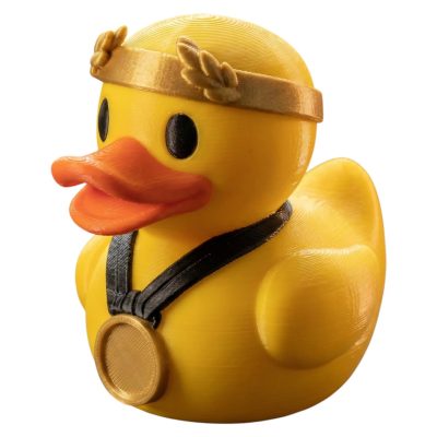 Gold Medal Duck Champion Figurine | Victory — 3D Printed Ducks by 3DCentral