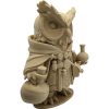 Owl Alchemist Figurine with Cloak & Potion Bottles — 3D Printed Figurines by 3DCentral