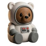 Astronaut Teddy Bear Figurine – Cute Space Decor for Desk, Shelf, or Nursery | Adorable Sci-Fi Collectible Gift for Teens & Adults