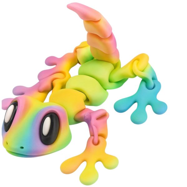 Fairy Rainbow Magnetic Gecko collectible - 3D printed collectible