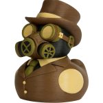Victorian Doctor Duck Figurine – Rubber Duck Display in Sci-Fi Style with Top Hat & Suit – Unique Fantasy Decor Gift