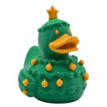Christmas Tree Duck Figurine – Festive Holiday Decoration, Cute Collectible Rubber Duck Alternative for Desk or Shelf Display
