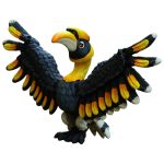 Articulated Great Hornbill Bird Figurine