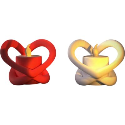 Infinite Love Heart Candle Holder – Romantic 3D Valentine’s Decor Piece – 3D Printed in Canada — 3D Printed Collectible by 3DCentral