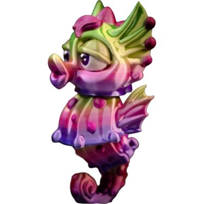 Colorful Seahorse Figurine – Vibrant Ocean-Inspired Decorative Figure for Desk, Shelf, or Gift Display – 3D Printed in Canada — 3D Printed Collectible by 3DCentral