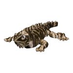 Articulated Bronze Iguana Figurine – Desk Collectible & Reptile Collectible for Teens & Adults – Metallic Decorative Display Toy