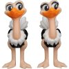 Cute Cartoon Ostrich Figurines – Funny Collectible Bird Statues for Desk Decor, Shelf Display or Gifting – 3D Printed in Canada — 3D Printed Collectible by 3DCentral