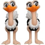 Cute Cartoon Ostrich Figurines – Funny Collectible Bird Statues for Desk Decor, Shelf Display or Gifting