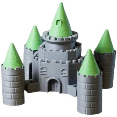 Walking Castle Fantasy Model Kit – Articulated 3D Printed Fortress with Tower Details – Posable Display Piece for RPG Fans & Collectors – 3D Printed in Canada — 3D Printed Collectible by 3DCentral