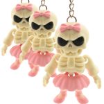 Grumpy Skeleton Ballerina Articulated Keychain (Pack of 3)