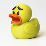 Fearful Duck Figurine – Funny Rubber Duck with Shocked Face & Wide Eyes for Collectors, Desk Humor or Gag Gifts