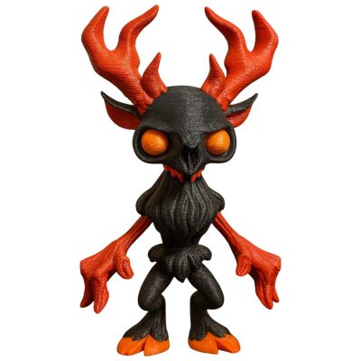 Articulated Twisty Wendigo Figurine – Cryptid Collectible, Poseable Horror Desk Toy & Mythical Creature Decor for Fans of Folklore and Halloween – 3D Printed in Canada — 3D Printed Collectible by 3DCentral