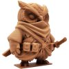 The Ninja Owl Figurine – Stealth Fantasy Owl with Katana & Scarf Wrap – Owls & Dragons Collection – Paintable Display Miniature – 3D Printed in Canada — 3D Printed Collectible by 3DCentral