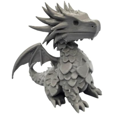 Good Boy Dragon – Loyal Sitting Fantasy Companion with Scaled Texture & Whimsical Charm – Cute Mythical Figurine – 3D Printed in Canada — 3D Printed Collectible by 3DCentral