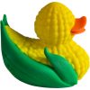 Corn Duck Figurine - Funny Rubber Duck Collectible - Farmhouse Kitchen Decor - Unique Fall & Thanksgiving Decoration - 4x4 Duck & Cruise Ship Hiding Duck - Cute Corn Cob Design – 3D Printed in Canada — 3D Printed Collectible by 3DCentral