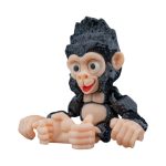 Articulated Baby Gorilla Figurine with Grips – Cute Monkey Collectible Desk Toy for Teens & Adults – Collectible Jungle Animal Decor