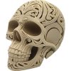 Ornately Carved Skull Figurine – Gothic Decorative Skull Statue, Intricate Halloween Décor or Collectible – 3D Printed in Canada — 3D Printed Collectible by 3DCentral