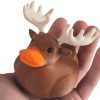 Majestic Moose Duck Figurine – Funny Rubber Duck Collectible with Antlers – Animal Figurine Novelty Gift – Funny Duck Cruise Hide Desk Decor – 3D Printed in Canada — 3D Printed Collectible by 3DCentral