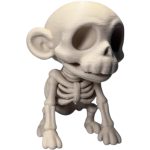 Chibi Skeleton Monkey Figurine
